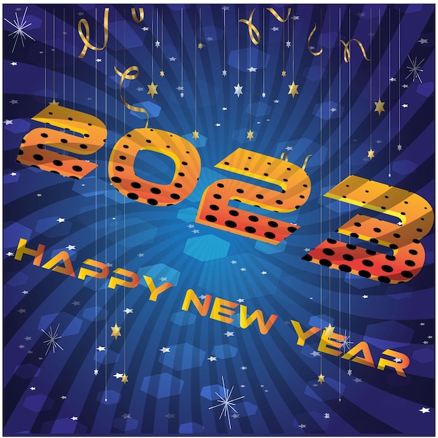 Vector free vector 2023 golden text for new year celebration banner