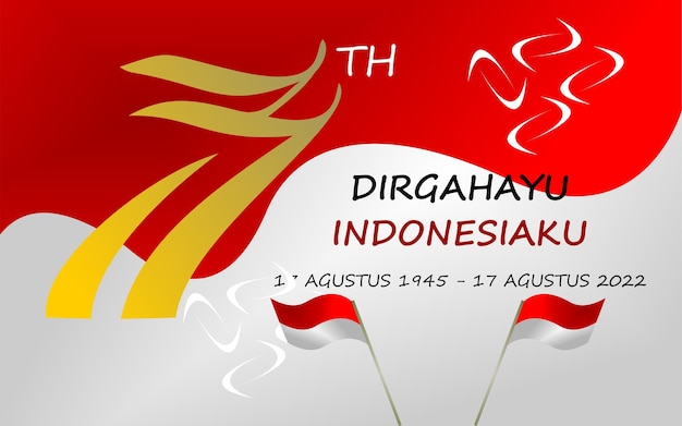 Free vector 77th republic of indonesia independence day celebration background