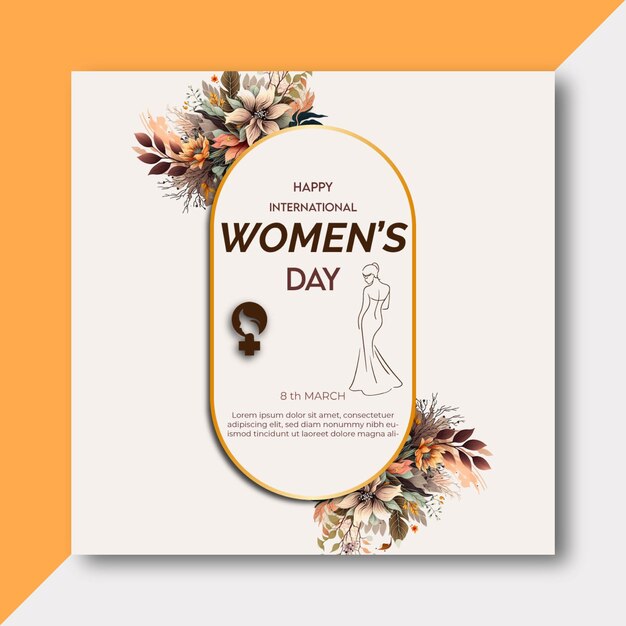 Free vector 8 march happy womens day floral greeting card