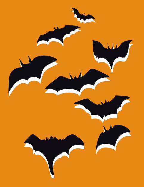 free vector about halloween bats