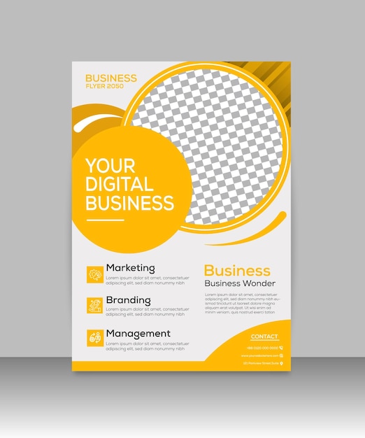 Free vector abstract business flyer template
