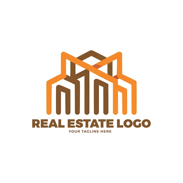 Vector free vector abstract concept logo design for real estate