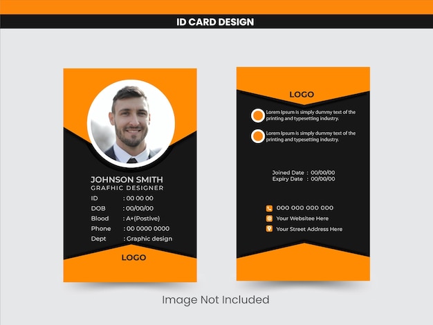 Free vector abstract id cards template concept
