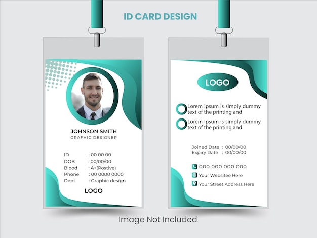 Vector free vector abstract id cards template