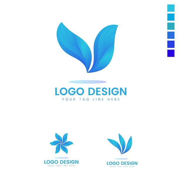 Free vector abstract logo design in flame shape