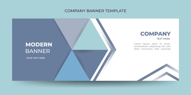 Vector free vector abstract modern banners company with geometric blue shapes