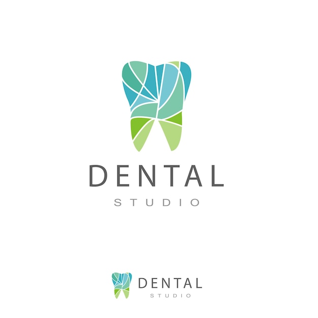 Vector free vector abstract natural tooth dentist logo