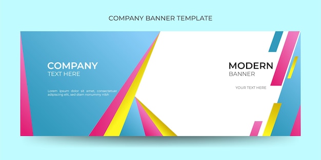 Free vector abstract simple banners company with geometric basic gradient shapes