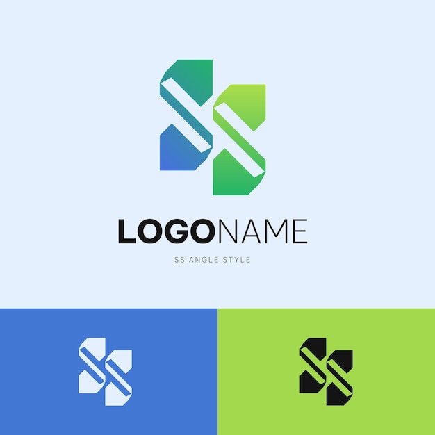 Free vector abstract ss logo design