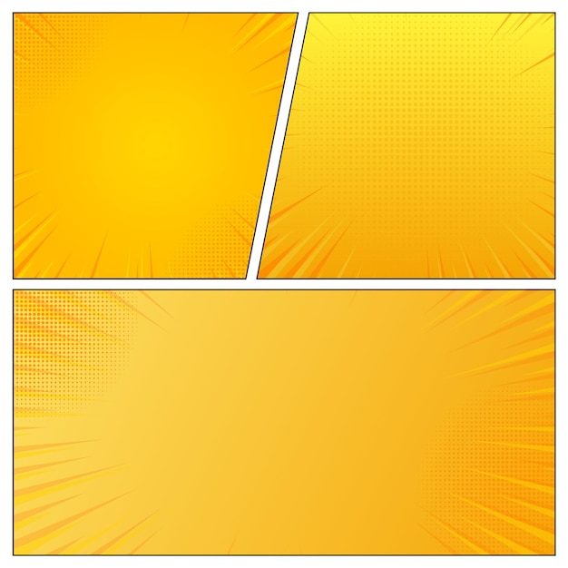 Free vector abstract yellow comic