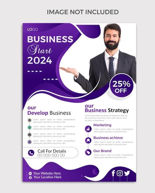 Free vector advertisting business flyer template