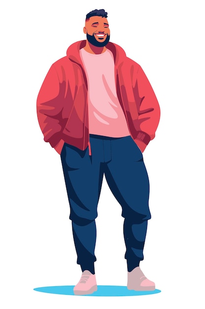 free vector african american people casual wear outfit