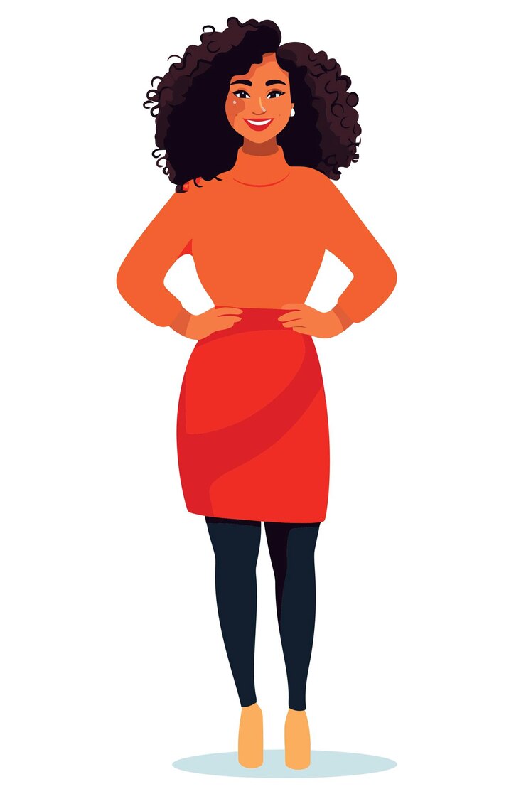 Vector free vector african american people casual wear outfit