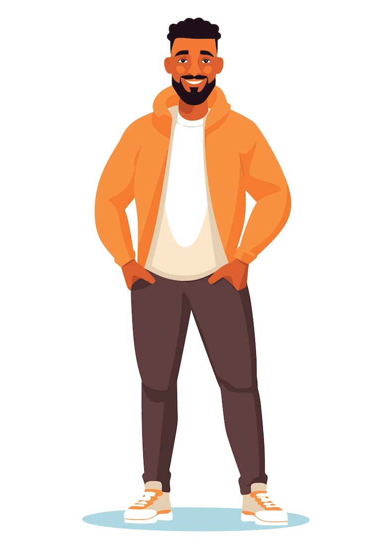 Vector free vector african american people casual wear outfit