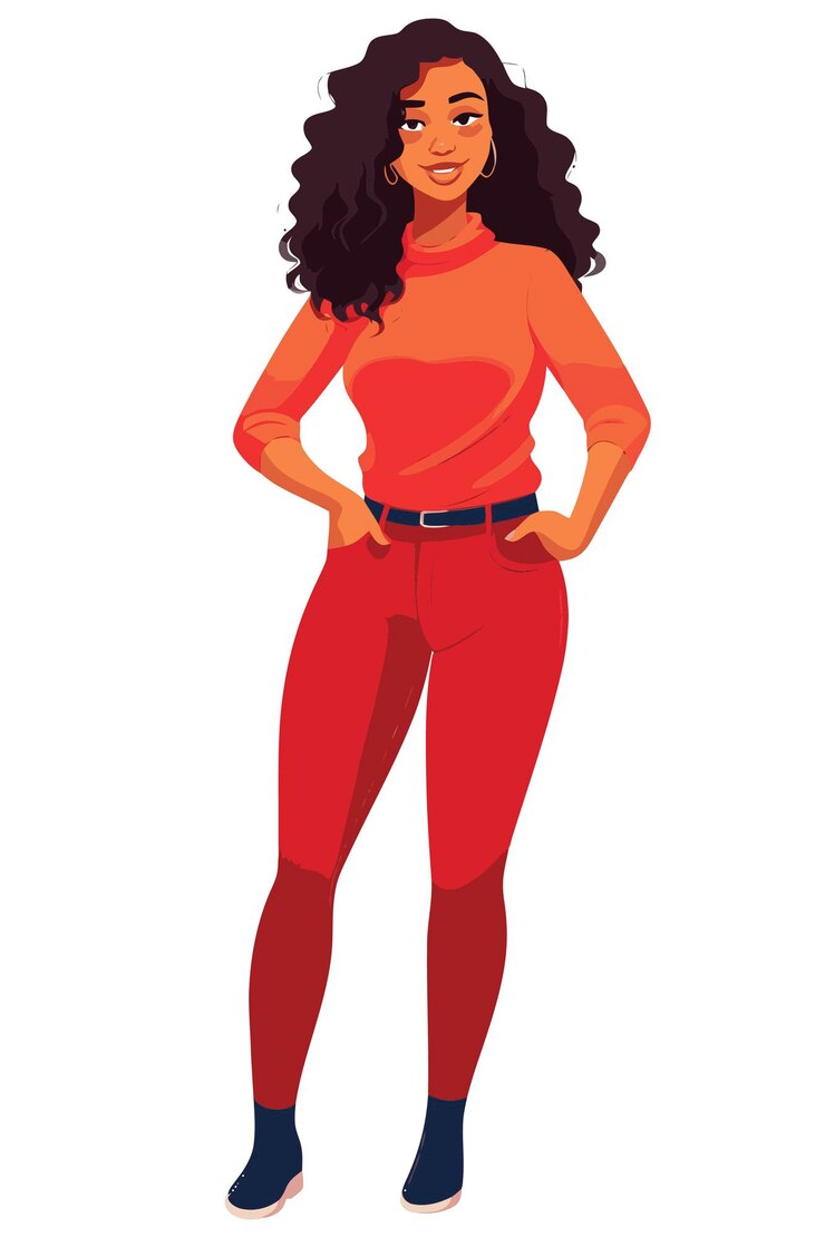 Vector free vector african american people casual wear outfit