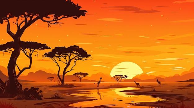 Vector free vector african background