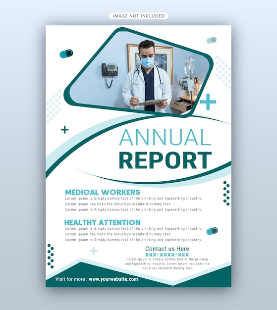 Free vector annual report business brochure flyer clean design