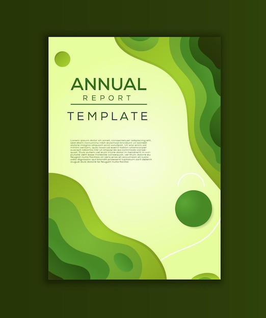 Free vector annual report design in geometric style