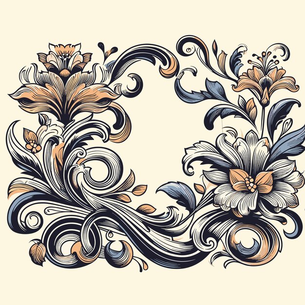 Vector free vector artistic vintage decorative sketch wedding floral background