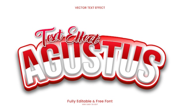 Free vector august style text effect