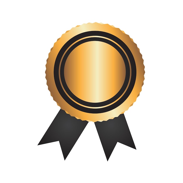 Free vector award ribbon check mark with gradient style