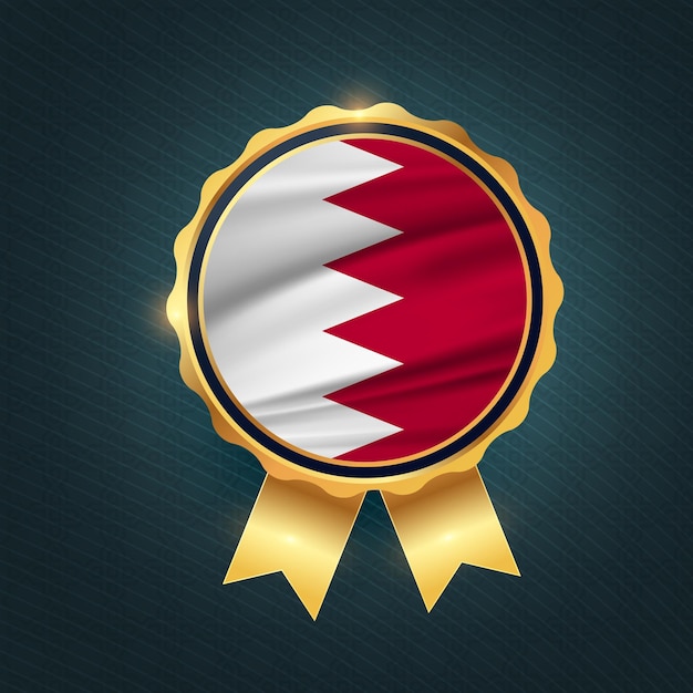 Free vector bahrain flag badge