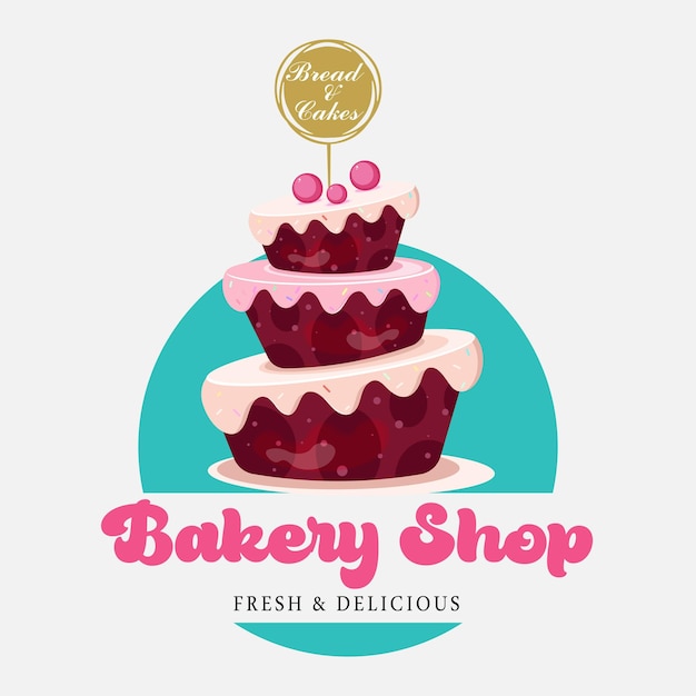 Free vector bakery shop logo