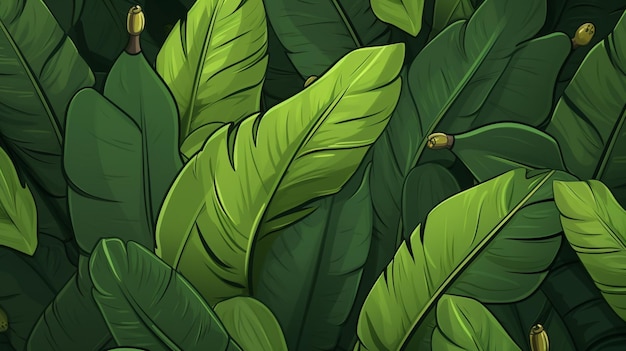 Free vector banana leaf background