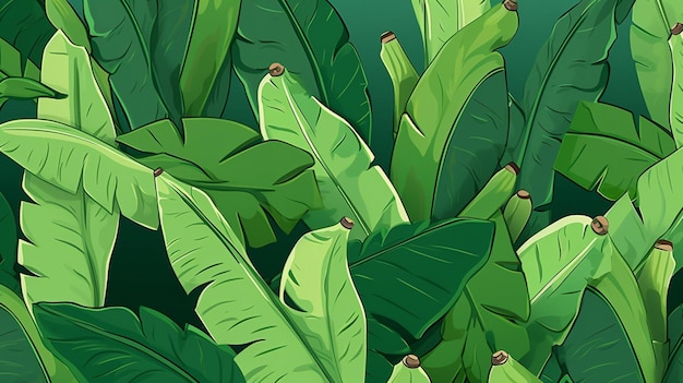 Vector free vector banana leaf background