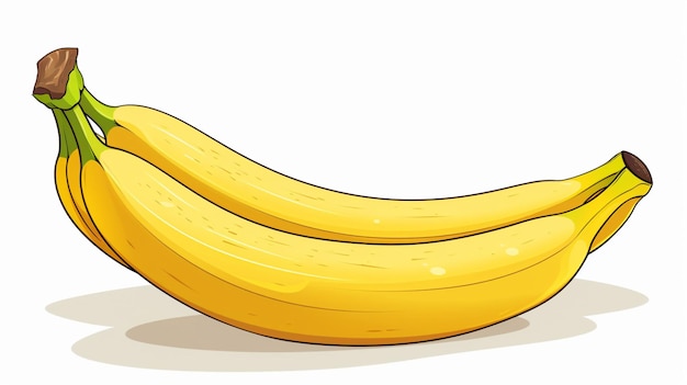 Свободный векторный банан на белом фоне