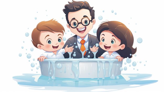 Vector free vector baptism background