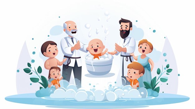 Vector free vector baptism background