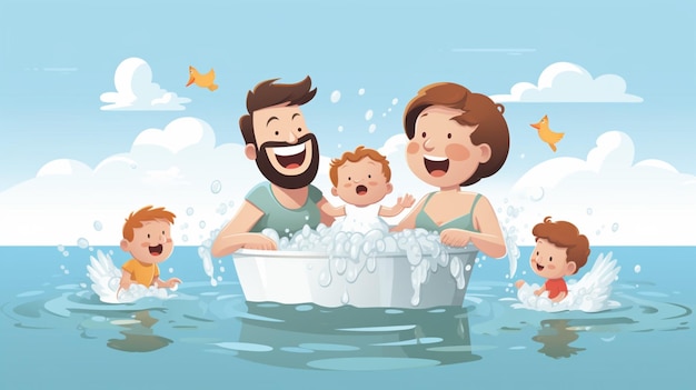 Vector free vector baptism background