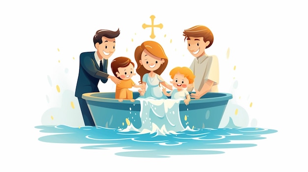 Vector free vector baptism background