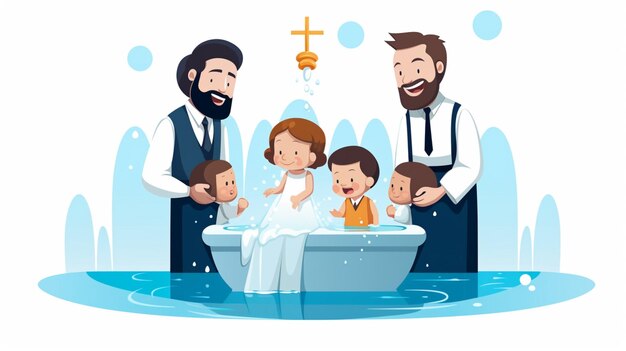 Vector free vector baptism background