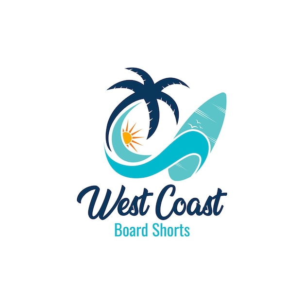 Free vector beach board logo