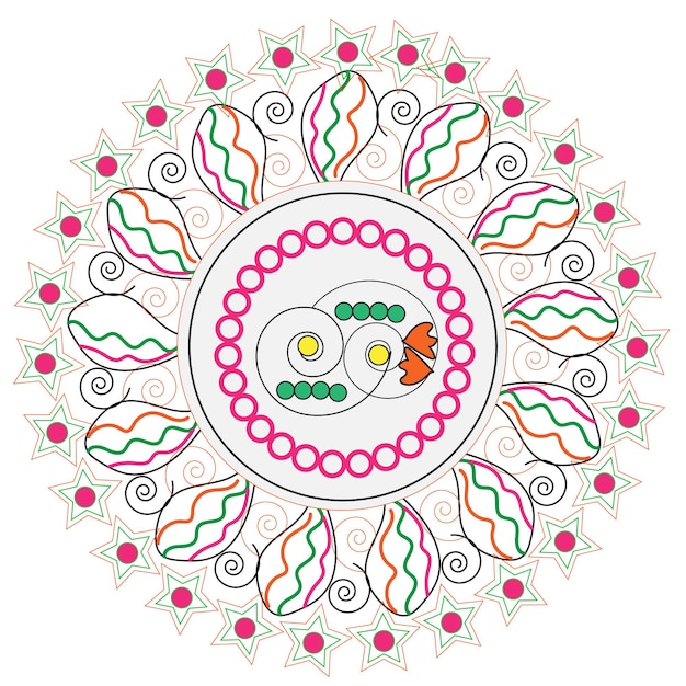 Вектор Бесплатный векторный красивый цветочный дизайн мандалы
