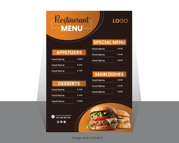Premium Vector | Free vector beautiful food menu design template
