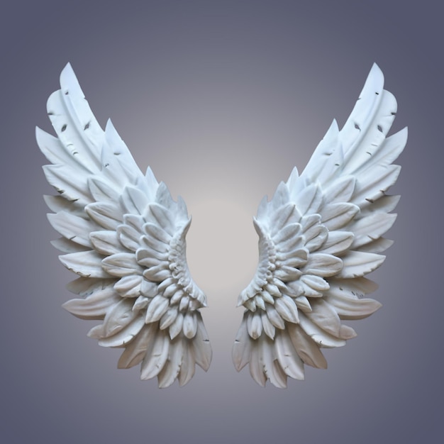 Free Vector Beautiful White angel wings Ai Generated