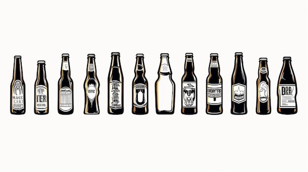 Vector free vector beer on a white background