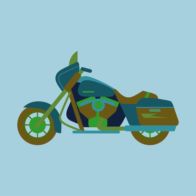 Vector free vector big isolated motorcycle colorful clipart flat illustrations of various type motorcycle