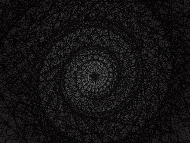 Free vector black background with mandala pattern