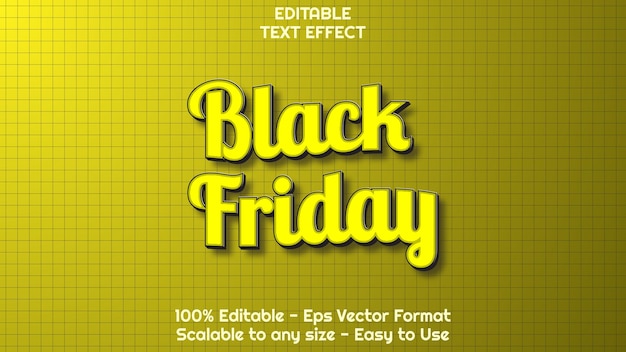 Vector free vector black friday text effect