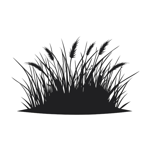 Free vector black grass vector