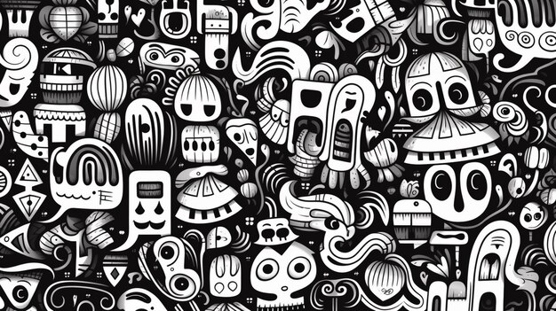 Free vector black and white pattern