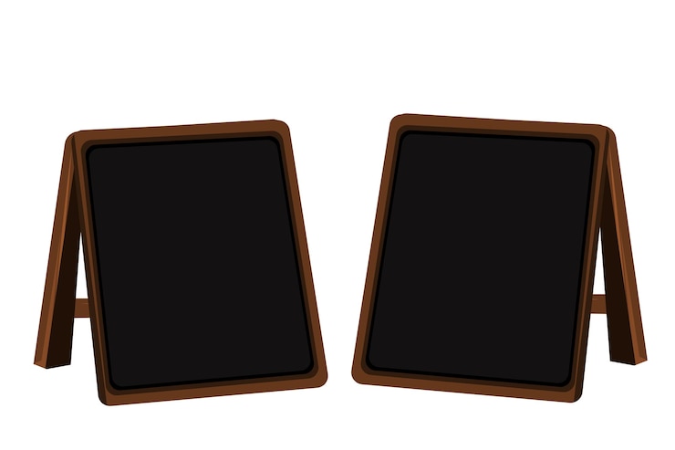 Vector free vector of blank sandwich boards in flat design