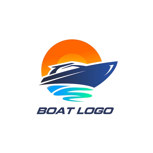 Vector free vector boat logo template design