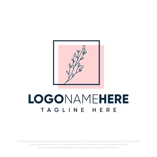 Vector free vector botanical and branding logo design