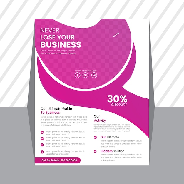 Бесплатный векторный шаблон брошюры для бизнеса