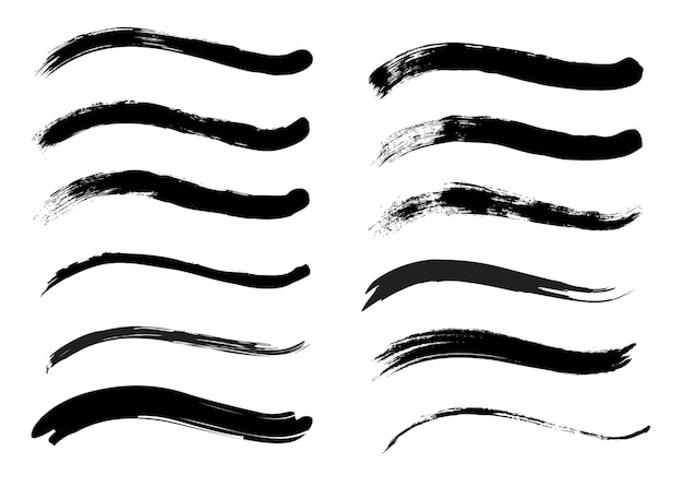 Free vector brush strokes bundle